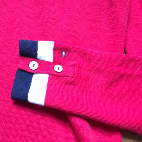 Tommy Hilfiger Pima Cotton Red Sweater S - Picture 2 of 4